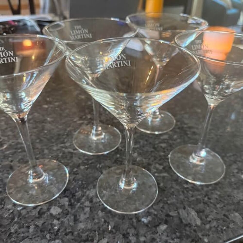 5 limon martini glasses